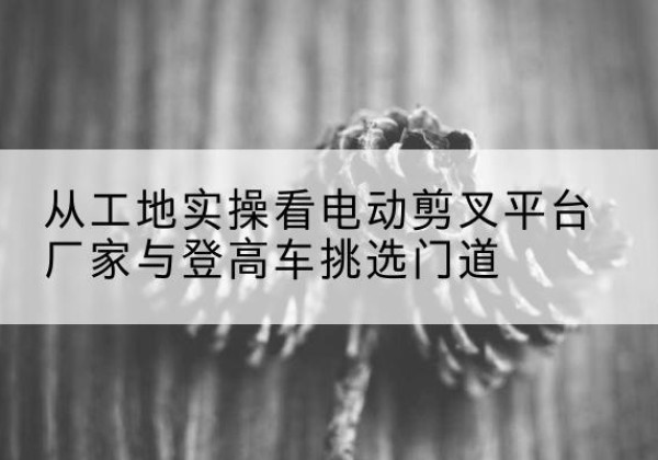 当雄电动剪叉升降平台厂家-从工地实操看电动剪叉平台厂家与登高车挑选门道