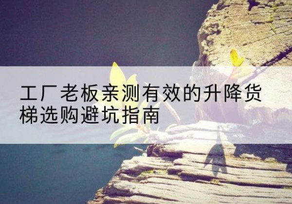 当雄升降货梯怎么选-工厂老板亲测有效的升降货梯选购避坑指南